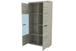 Vitrineskap|Skap-Link Vitrineskap 80x37x158 cm Eik