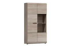 Vitrineskap|Skap-Link Vitrineskap 80x37x158 cm Eik