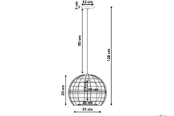 Taklampe|Stuelampe-Liri Taklampe 31 cm Kobber