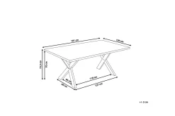 Spisebord & Kjøkkenbord-LISALA Spisebord 180 cm Svart