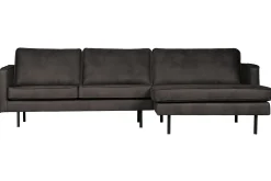 WOOOD Sofa Med Sjeselong-Lissbon Divansofa Høyre Svart