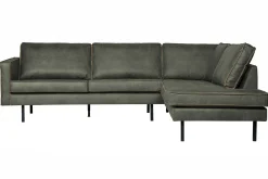 WOOOD Sofa Med Sjeselong-Lissbon Hjørnesofa Militærgrønn