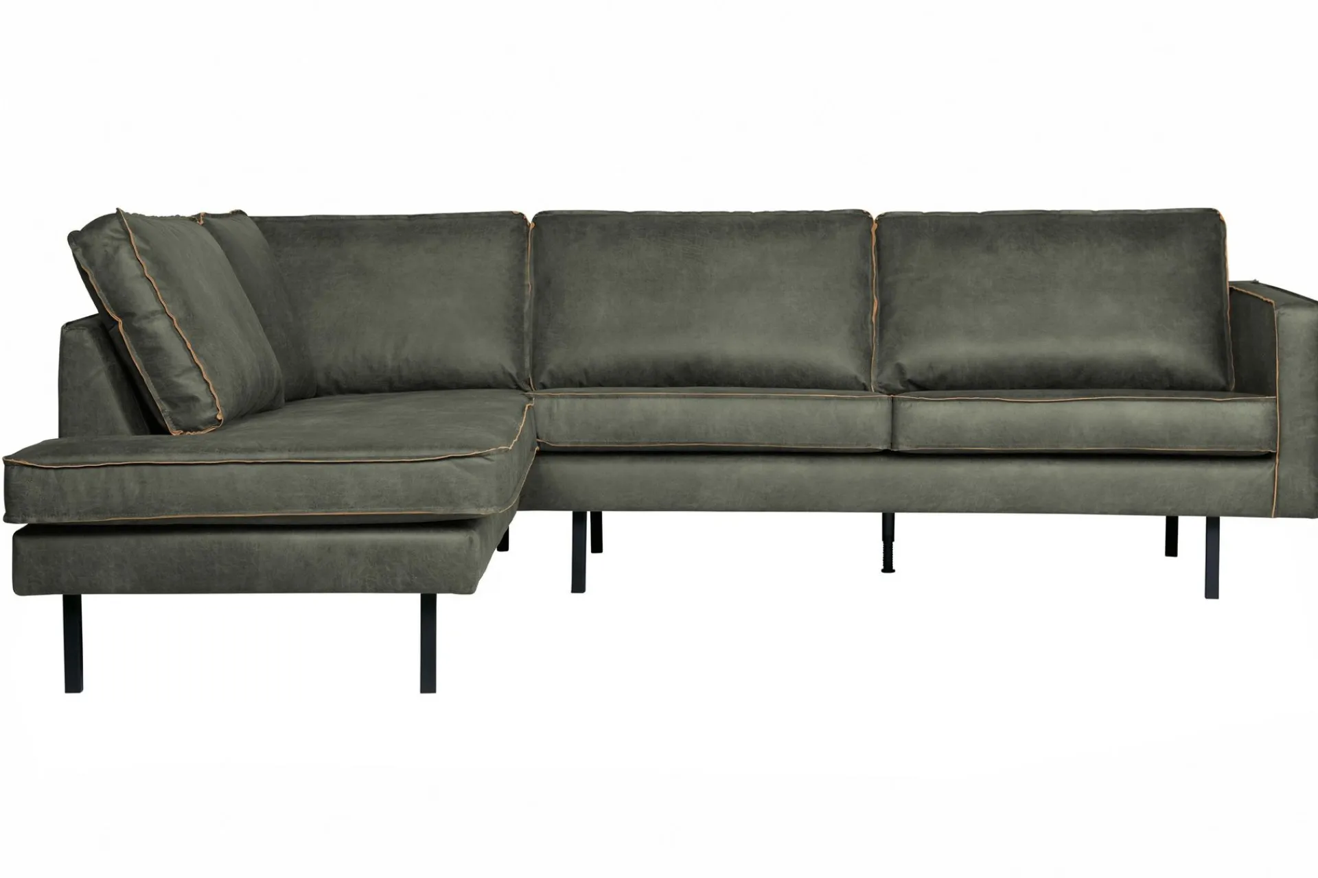 WOOOD Sofa Med Sjeselong-Lissbon Hjørnesofa Militærgrønn