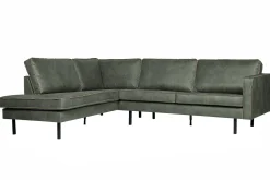 WOOOD Sofa Med Sjeselong-Lissbon Hjørnesofa Militærgrønn