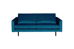 WOOOD 2 Seter Sofa-Lissbon 2,5-seters Fløyelssofa Blå