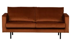 WOOOD 2 Seter Sofa-Lissbon 2,5-seters Fløyelssofa Rust