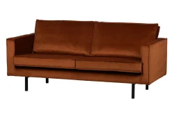 WOOOD 2 Seter Sofa-Lissbon 2,5-seters Fløyelssofa Rust