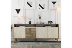 Gangbord|Avlastningsbord-Lissione Konsollbord 180 cm Valnöt,Beige