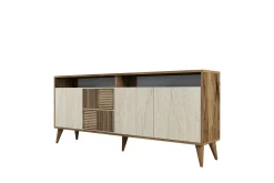 Gangbord|Avlastningsbord-Lissione Konsollbord 180 cm Valnöt,Beige