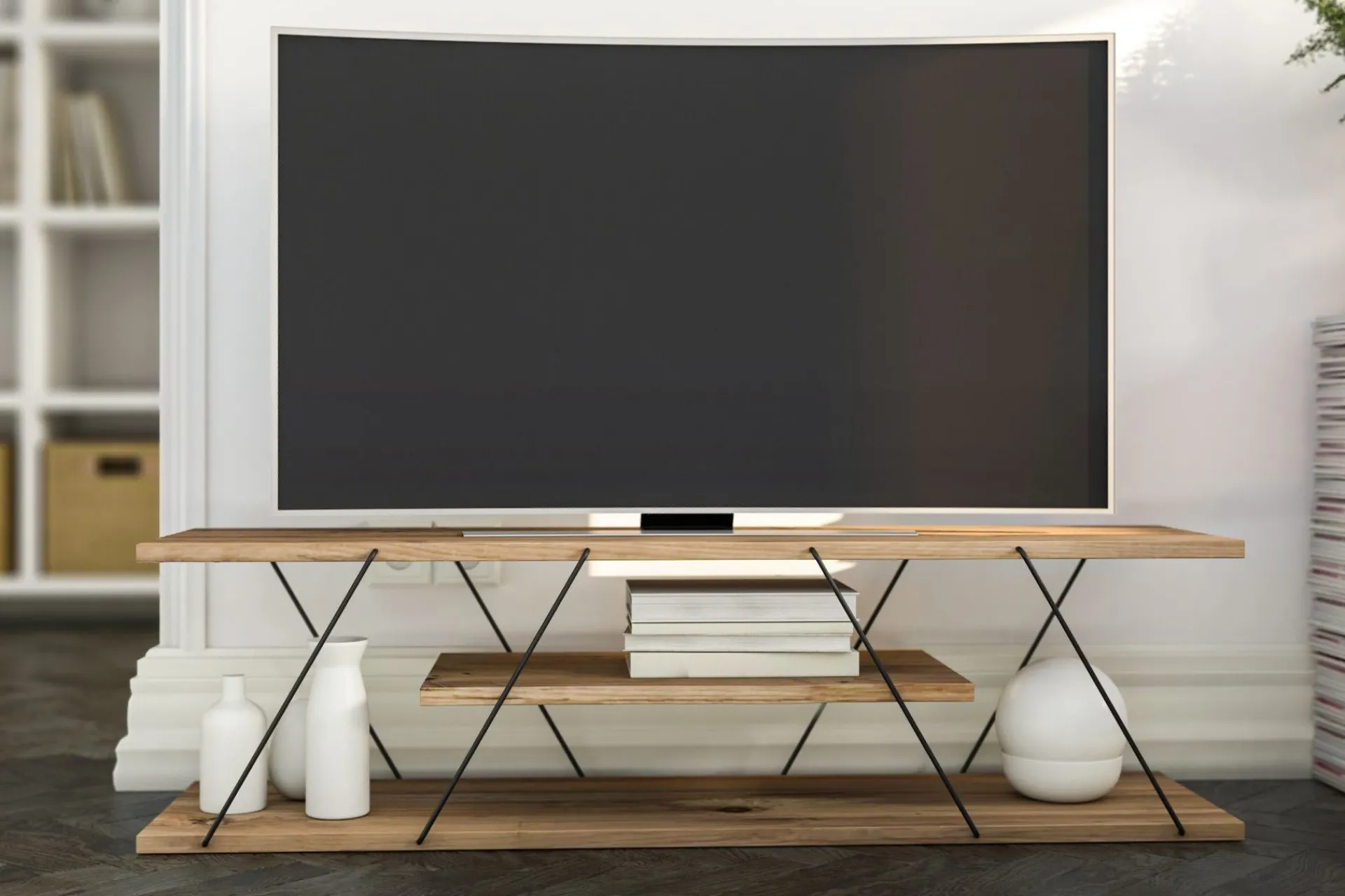 Tv-Benk & Mediabenk-Ljusfors TV-benk 120 cm Valnöt
