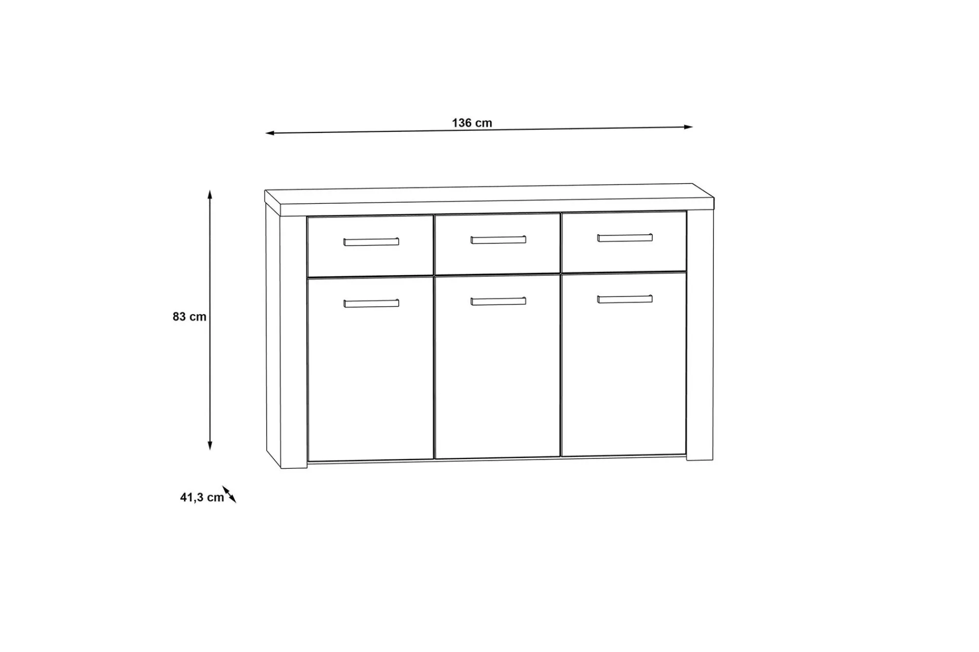 Sideboard & Skjenker-Loannia Sideboard 41x136 cm Brun