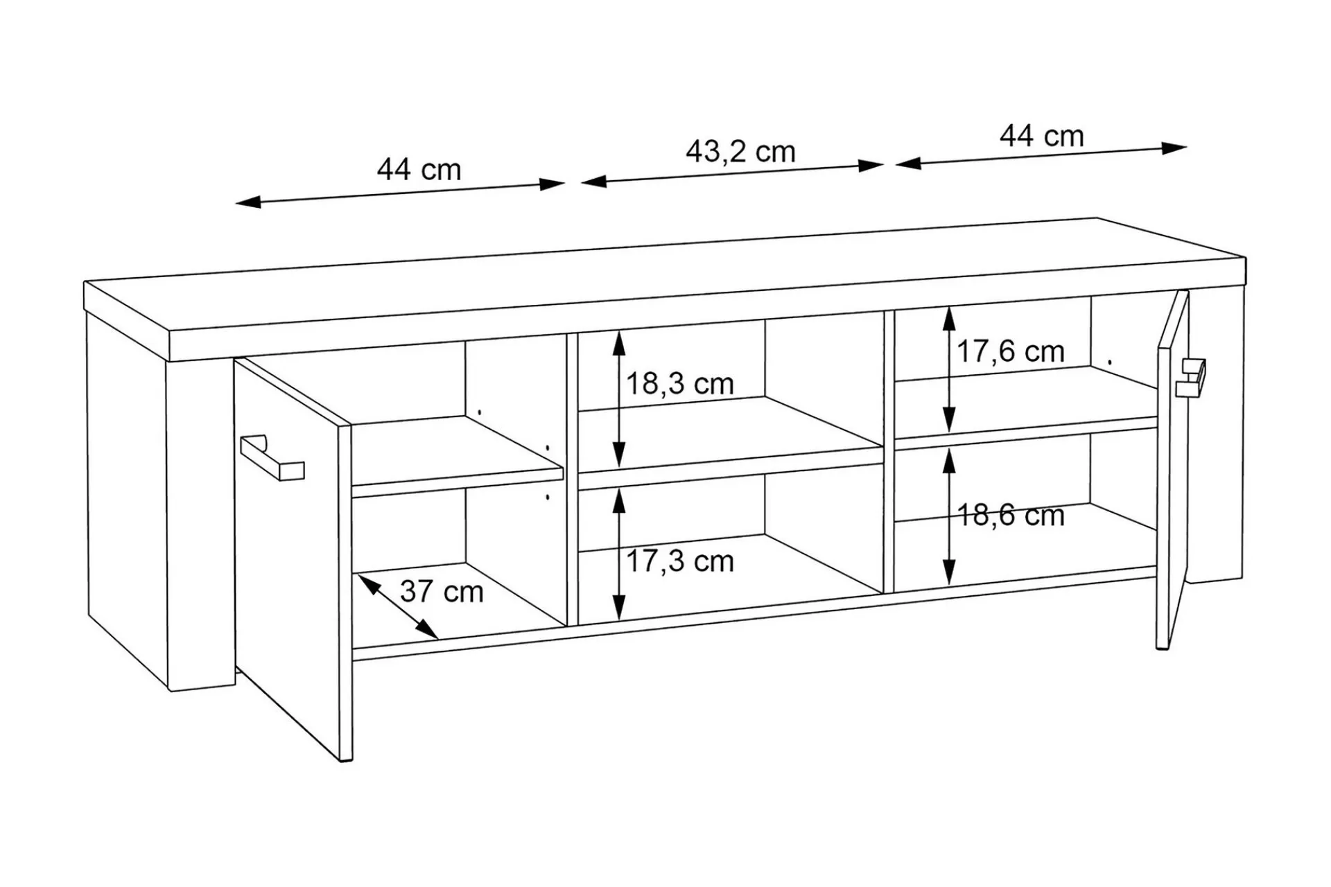 Tv-Benk & Mediabenk-Loannia Tv-benk 151 cm Brun