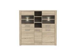 Vitrineskap|Skap-Loannia Vitrineskap 41x146 cm Brun
