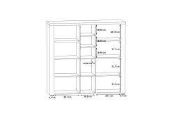 Vitrineskap|Skap-Loannia Vitrineskap 41x146 cm Brun
