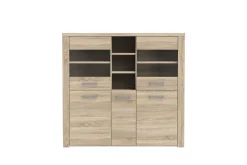 Vitrineskap|Skap-Loannia Vitrineskap 41x146 cm Brun