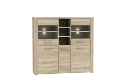 Vitrineskap|Skap-Loannia Vitrineskap 41x146 cm Brun