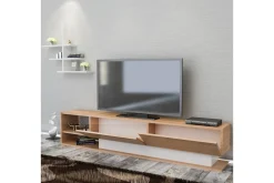 Tv-Møbelsett-Lofita TV-benk Brun,Hvit