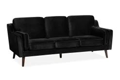 Velour Sofa & Fløyel Sofa-Lokka Sofa 3-seter Svart