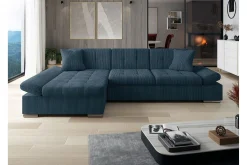 Sovesofaer-Lomux 3-sits Hörnbäddsoffa blue Blå