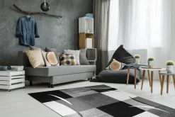 KM Home Moderne Tepper-London Patch Friezematte 200x290 Svart