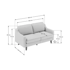 2 Seter Sofa-Lorvas 2-seters sofa Brun,Sand
