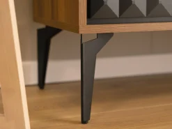 Vitrineskap|Skap-Lorvenn Vitrineskap 103x122 cm Brun,Svart