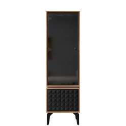 Vitrineskap|Skap-Lorvenn Vitrineskap 54x182 cm Brun,Svart