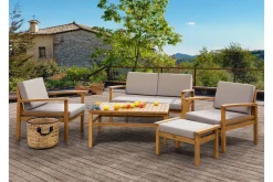 Veranda & Terrasse|Loungesett-Loungegruppe akasie MANILA Tre/Natur