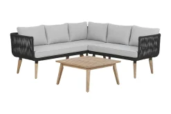Veranda & Terrasse|Loungesett-Loungegruppe ALCAMO brun / grå Grey