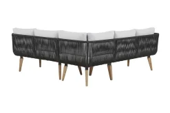 Veranda & Terrasse|Loungesett-Loungegruppe ALCAMO brun / grå Grey