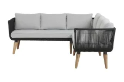 Veranda & Terrasse|Loungesett-Loungegruppe ALCAMO brun / grå Grey