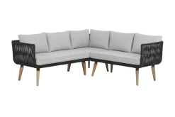 Veranda & Terrasse|Loungesett-Loungegruppe ALCAMO brun / grå Grey