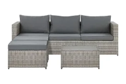 Veranda & Terrasse|Loungesett-Loungegruppe rødgrå SABBIA Grey