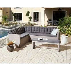 Loungesett|Loungesett-Loungesett Viterbo Lysegrå