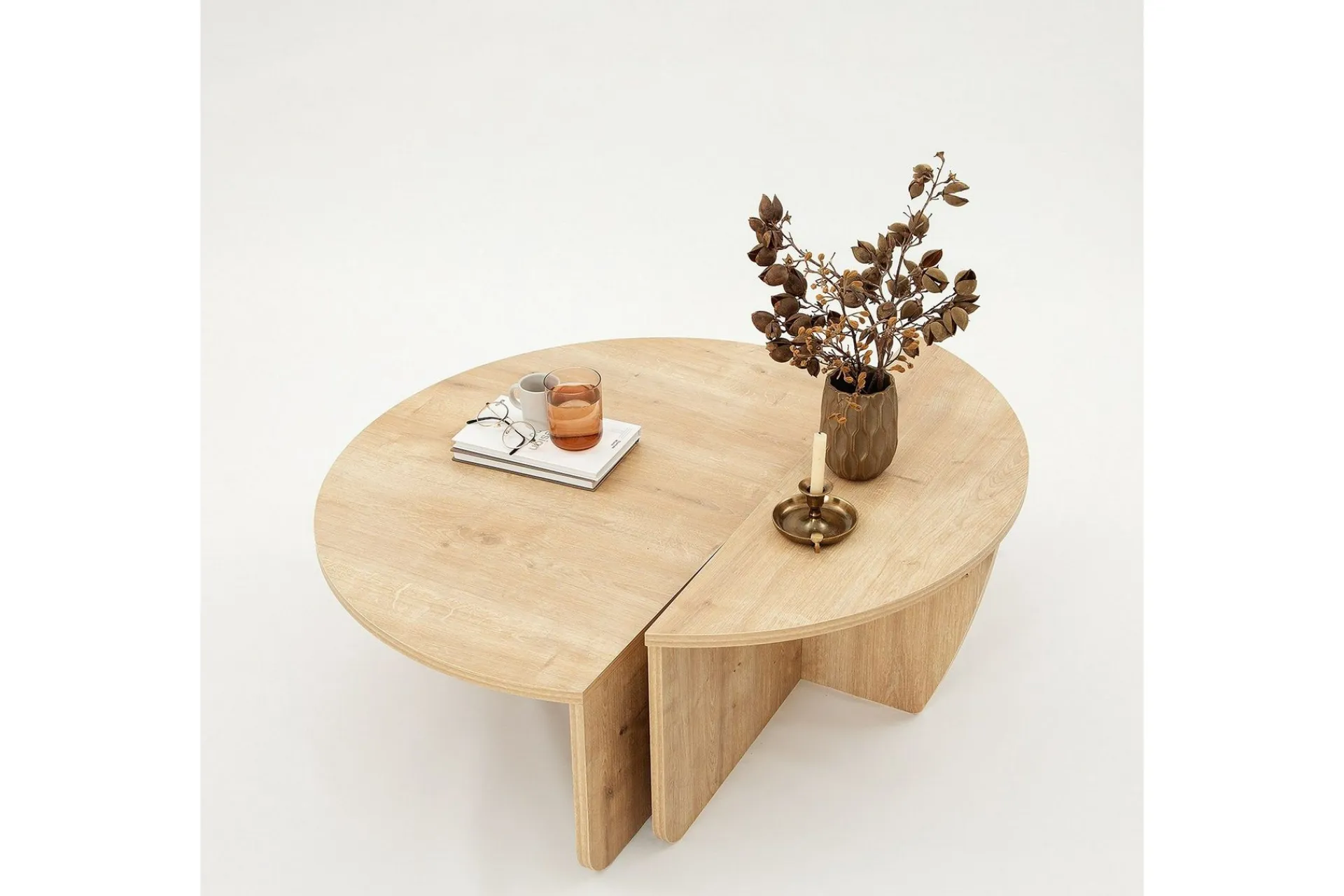 Avlastningsbord|Sofabord-Louvrall Sofabord 90 cm Eik