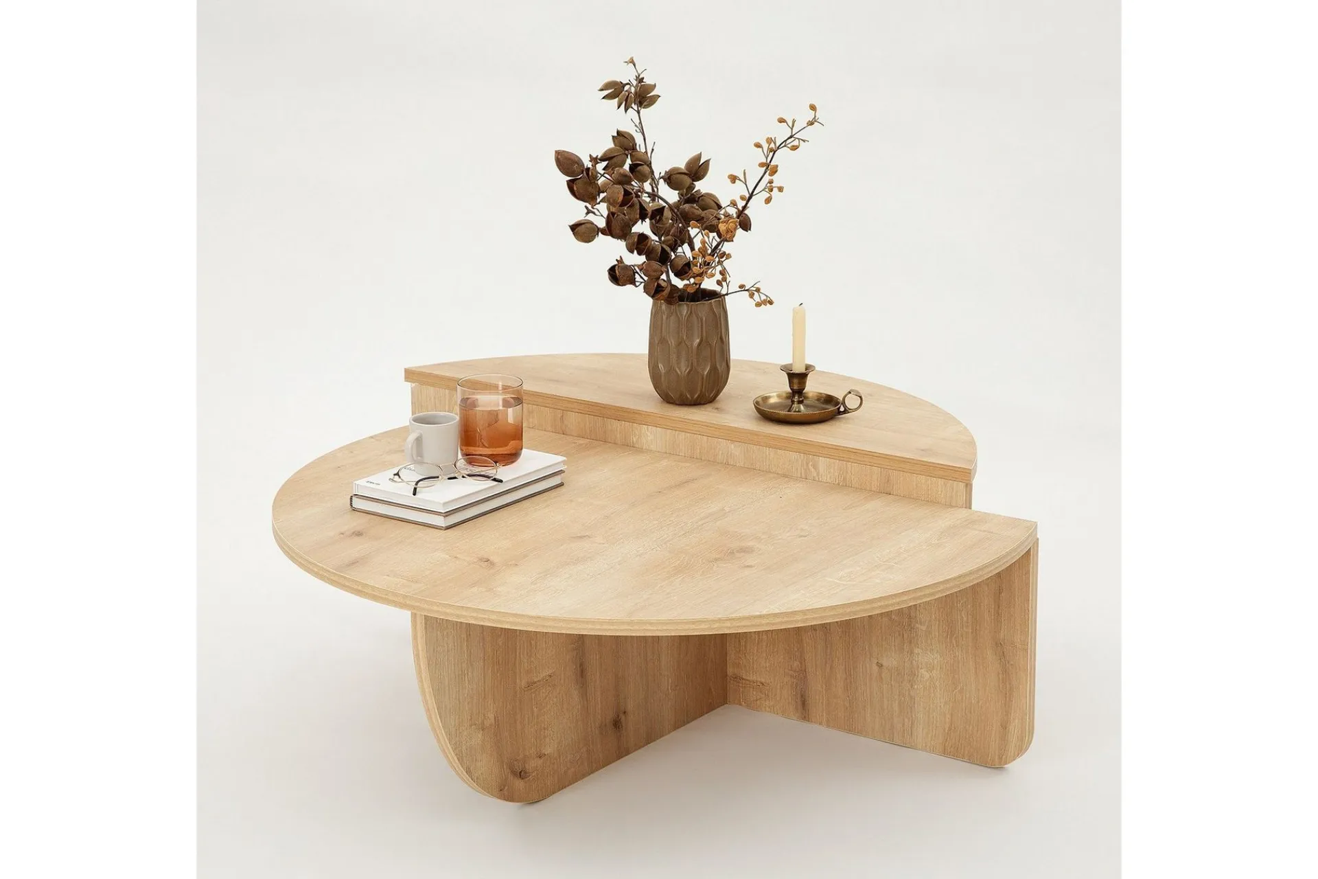 Avlastningsbord|Sofabord-Louvrall Sofabord 90 cm Eik