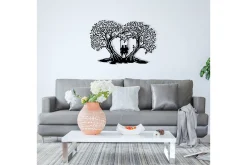 Skilt-Love Tree Veggdekor Svart