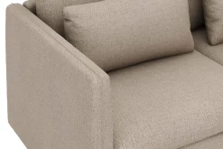 Basic Home Sofa Med Sjeselong-Lovis 3-seters sofa med vendbar sjeselong i stoff Beige