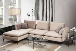 Sofa Med Sjeselong-Luces Divansofa Beige