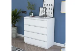 Kommode|Entrekommode-Lukkad Kommode Hvit