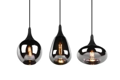 Trio Lighting Kjøkkenlampe|Barnelampe-Lumina Pendellampe 3-os E14 Mattsvart