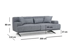 2 Seter Sofa-Lums 2-Seter Sofa Grey