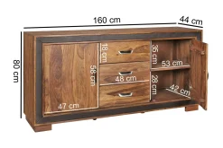 Wohnling Luqman Skjenk 160x44 cm