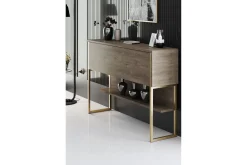 Kommode|Gangoppbevaring-Luxe Kommode 120 cm Gull,Valnöt