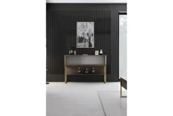 Kommode|Gangoppbevaring-Luxe Kommode 120 cm Gull,Valnöt