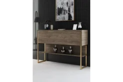 Kommode|Gangoppbevaring-Luxe Kommode 120 cm Gull,Valnöt