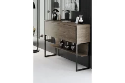 Kommode|Gangoppbevaring-Luxe Kommode 120 cm Svart,Valnöt