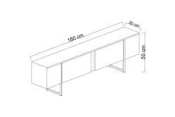 Luxe TV-benk med Oppbevaring 180x50 cm