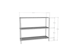 Gangbord|Avlastningsbord-Lychester Avlastningsbord 100 cm Svart
