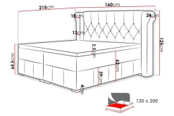 Seng Med Oppbevaring-Lyckorna Kontinentalseng 120x200 cm Once 10